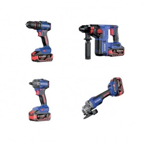 EXEN EN 404 SET Akülü 4'lü Set Kömürsüz Motor 21V 4Ah 