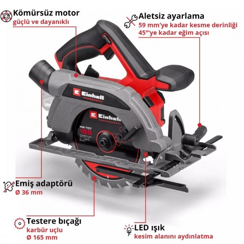 Einhell TP-CS 18/165 Li BL Akülü Daire Testere 18v (Aküsüz)