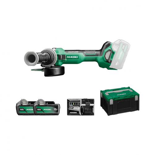 Hikoki G1813DA-5.0 Akülü Avuç Taşlama Kömürsüz 125mm 18V 5.0Ah