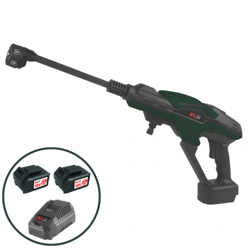 Klpro KLY18B-50 Akülü Oto Yıkama Makinesi 18V 5Ah 55 Bar Çift Akülü