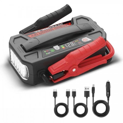 Lokithor J403HD Akıllı Akü Takviye + Powerbank + Led Lamba 12V 10.000Amp Li-Polimer 