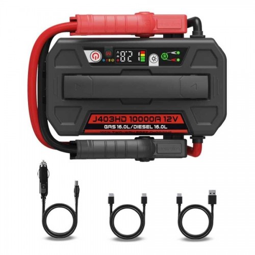 Lokithor J403HD Akıllı Akü Takviye + Powerbank + Led Lamba 12V 10.000Amp Li-Polimer 