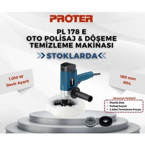 Proter PL 178 E Halı Yıkama Döşeme Temizleme Polisaj Makinası