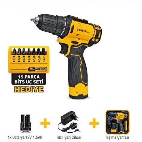Sgs 5147 Akülü Vidalama Seti 12 Volt 1.5 Ah