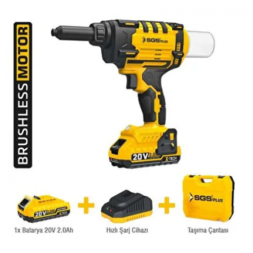 SGS 5465 Akülü Perçin Tabancası  20V 2.0 Ah