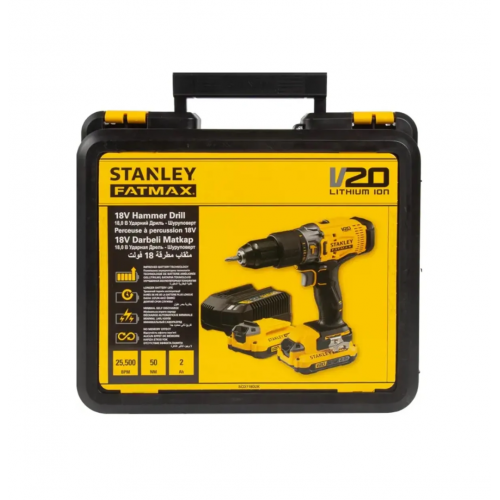 Stanley SCD718D2K Akülü Darbeli Matkap V20 18V 2.0AH