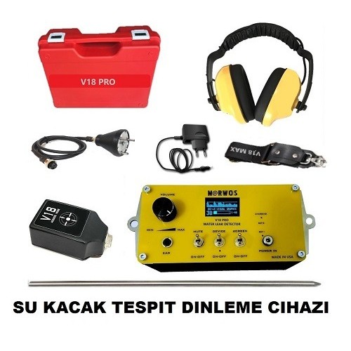 V18 Pro Akustik Su Kaçak Tespit Cihazı (Profesyonel)