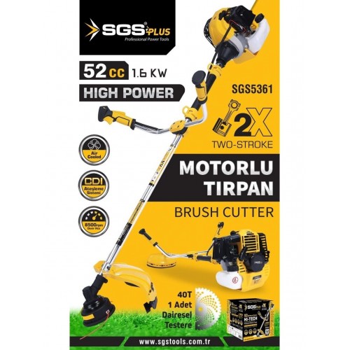 Sgs 5361 Benzinli Motorlu Tırpan 52 cc