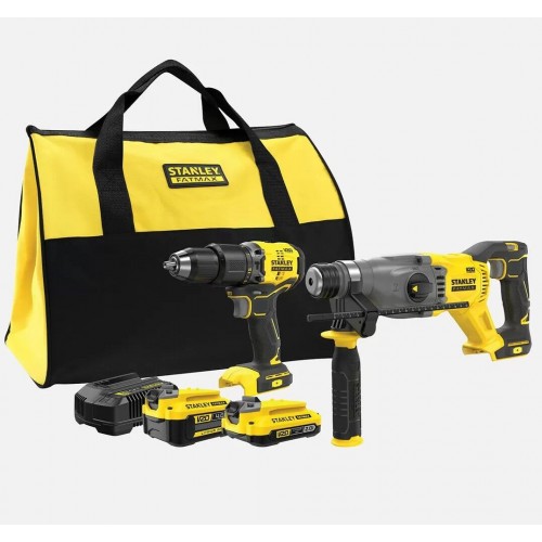 Stanley SFMCK216MDS-QW 18V Akülü Darbeli Matkap ve Kırıcı Delici 2'li Set