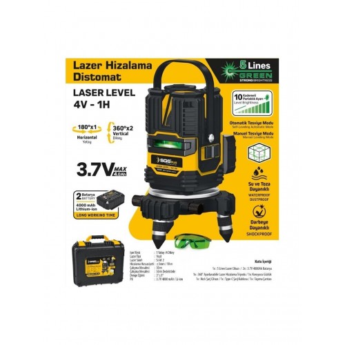 Sgs 5428 Lazer Hizalama Distomat 5 Çizgi ve Şakül