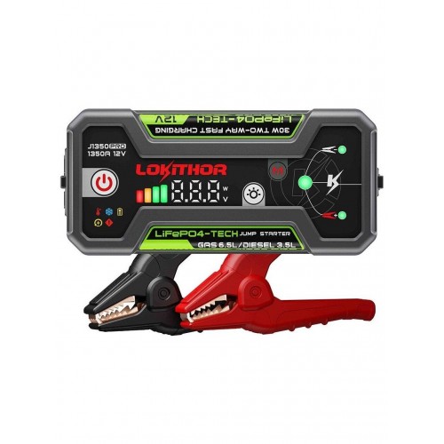 Lokithor J1350PRO Akıllı Akü Takviye + Powerbank + LED Lamba 12V 1350AMP Lifepo4